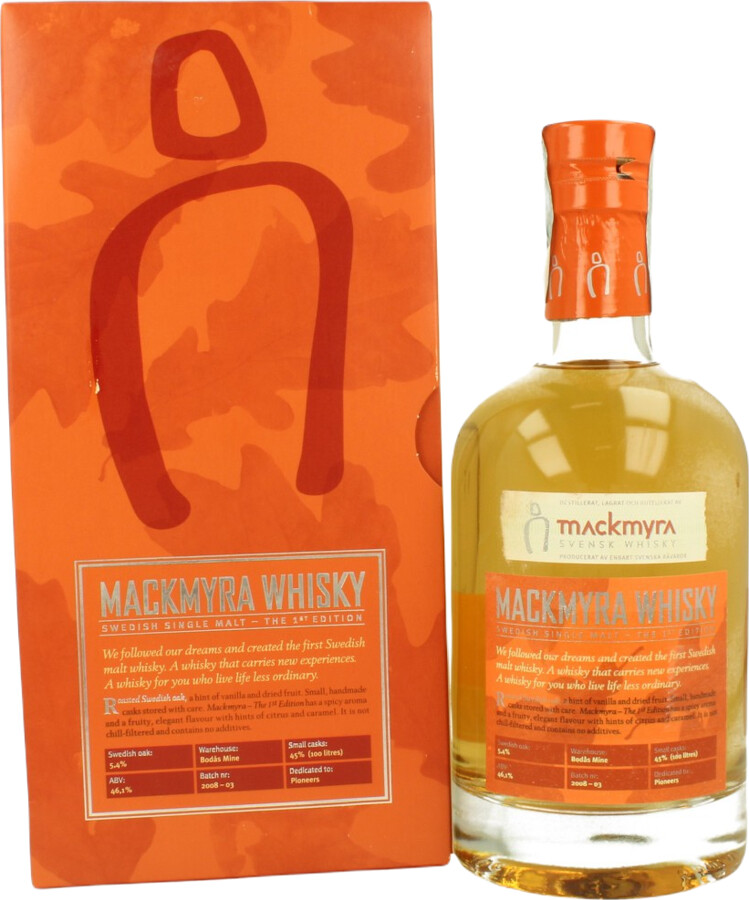 Mackmyra The 1st Edition Batch 2008-03 Sherry & Bourbon 46.1% 700ml