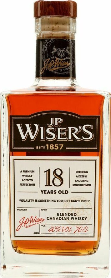 J.P. Wiser's 18yo Blended Canadian Whisky 40% 700ml