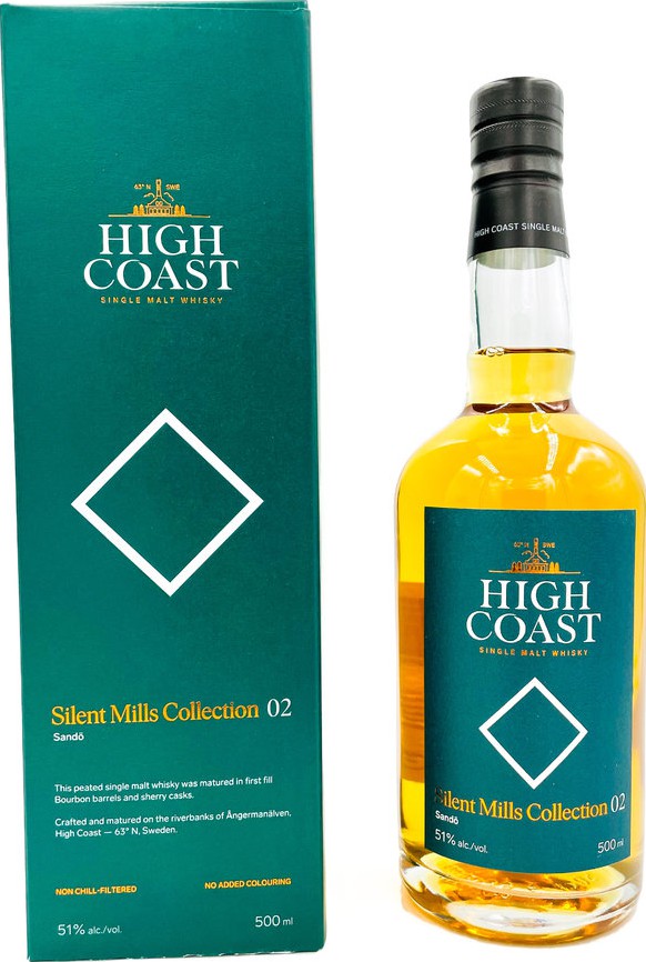 High Coast Silent Mills Collection 02 Sando Bourbon 51% 500ml