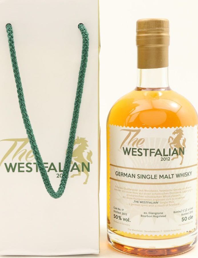 The Westfalian 2012 German Single Malt Whisky #30 50% 500ml