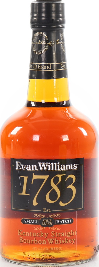 Evan Williams 1783 NAS Black Foil New American Oak Barrels 43% 750ml