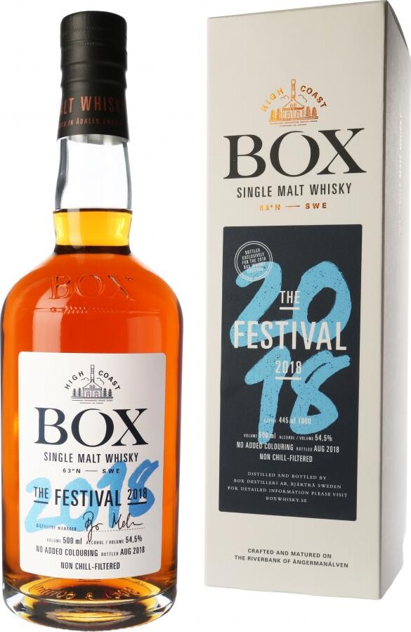 Box The Festival 2018 Bourbon and new American oak 54.5% 500ml