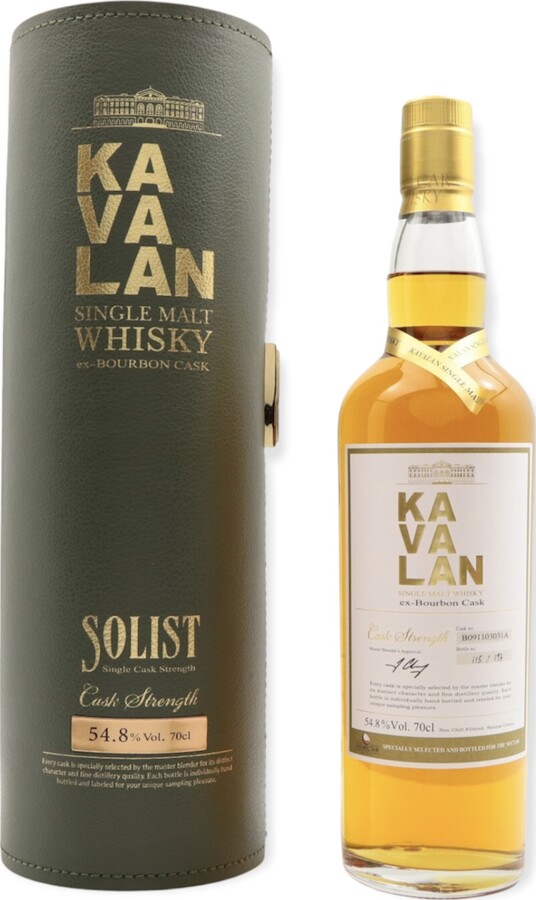 Kavalan Solist ex-Bourbon Cask B091103031A The Nectar 54.8% 700ml