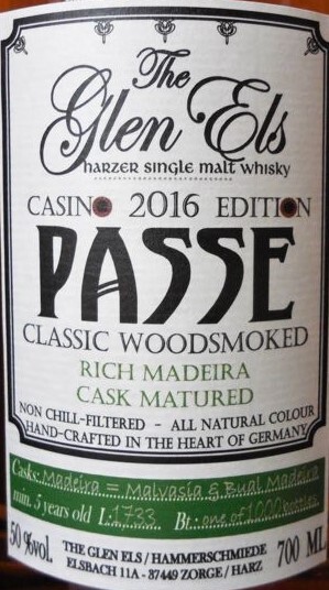 Glen Els Passe Casino 2016 Edition 5yo Madeira Casks 50% 700ml