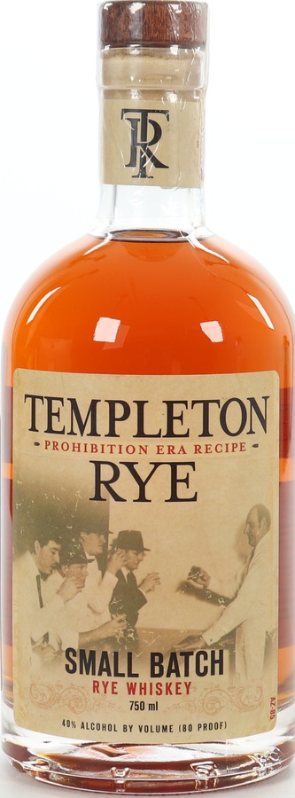 Templeton Rye Small Batch American White Oak 40% 750ml