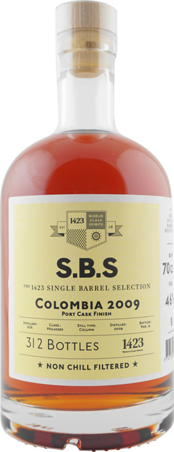 S.B.S 2009 Colombia 10yo 46% 700ml