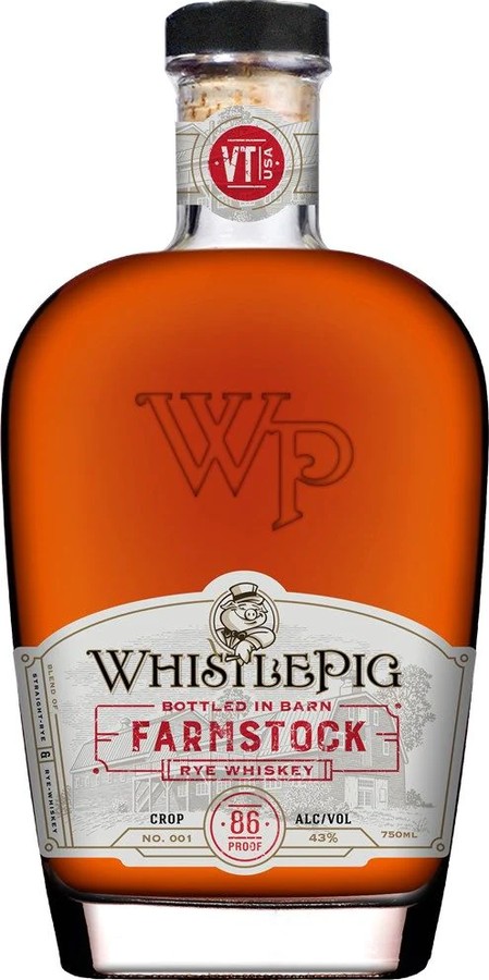WhistlePig Farmstock Rye Rye Crop #001 Vermont Oak Barrels 43% 750ml