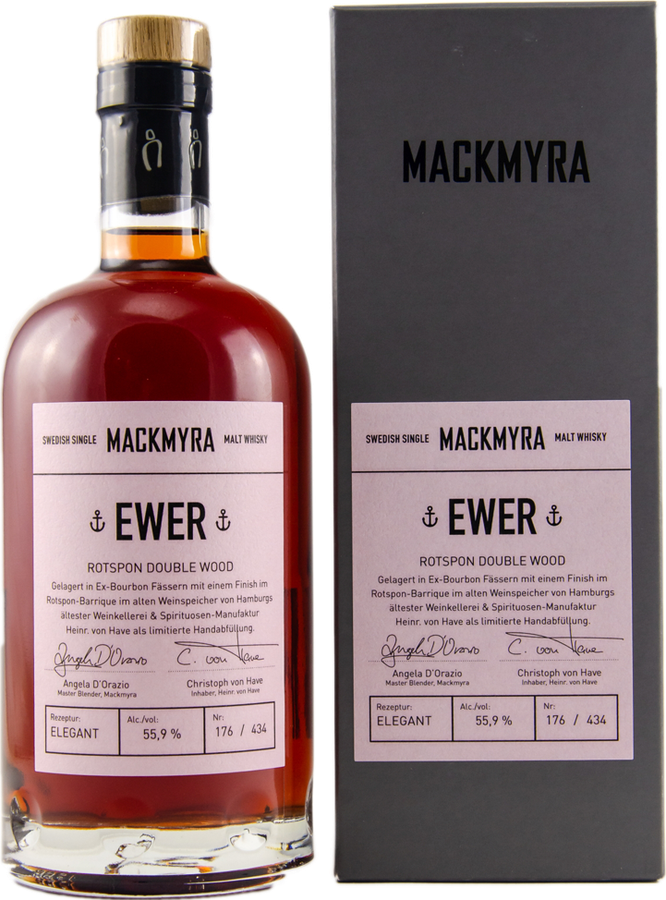 Mackmyra Ewer Rotspon Double Wood Ex-Bourbon Wine Cask Finish 55.9% 500ml