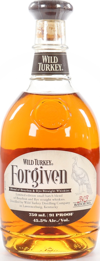 Wild Turkey Forgiven Blend of Bourbon & Rye Straight Whiskies Batch No. 303 45.5% 750ml