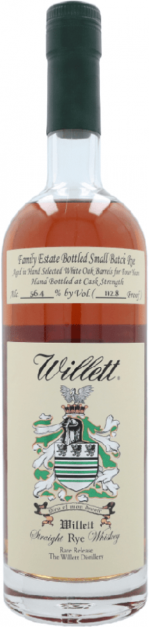 Willett 4yo Family Estate Bottled Small Batch Rye White Oak 56.4% 700ml