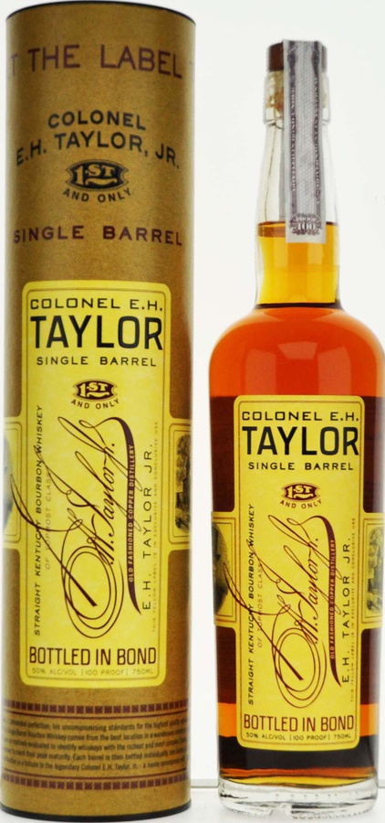 Colonel E.H. Taylor Single Barrel Straight Kentucky Bourbon Whisky Bottled in Bond New Charred Oak 50% 750ml