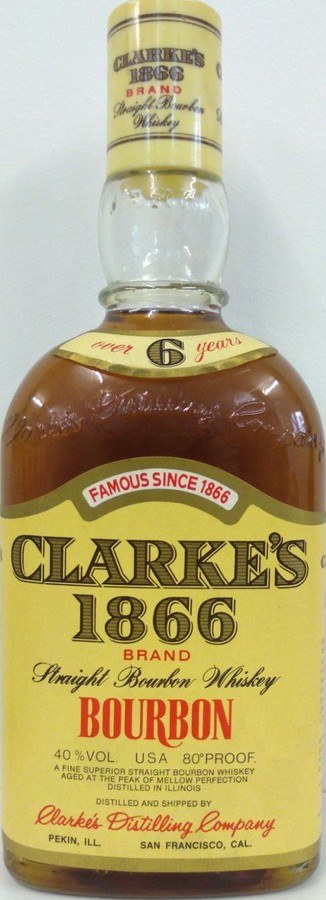 Clarke's 6yo Straight Bourbon Whisky Lobusch Whiskey-Import Hamburg 43% 700ml