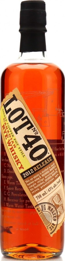 Lot #40 Canadian Rye Whisky Small Batch 43% 750ml