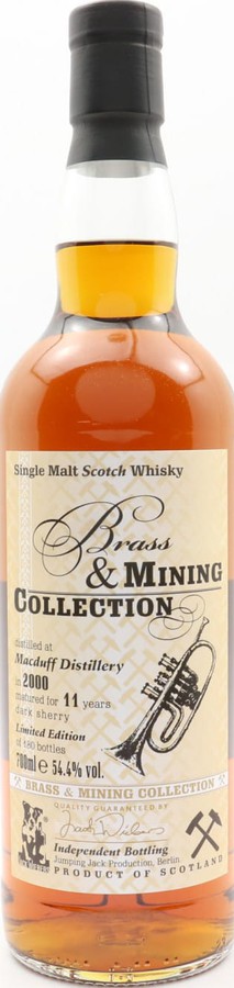 Macduff 2000 JW Brass & Mining Collection Dark Sherry Cask 54.4% 700ml