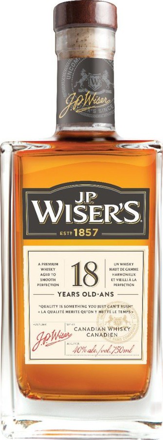 J.P. Wiser's 18yo 40% 750ml