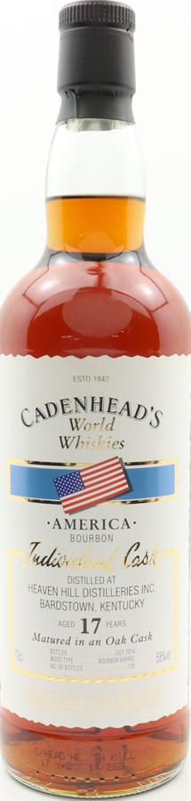 Heaven Hill 17yo CA World Whiskies Individual Cask 58% 700ml