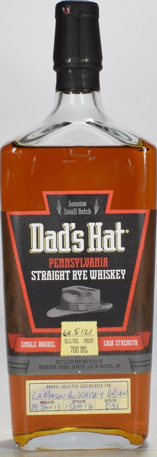 Dad's Hat 2013 Single Barrel Cask Strength 60th Anniversary of LMDW 60.5% 700ml
