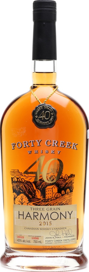 Forty Creek Harmony Three Grain 2015 Limited Release 43% 750ml