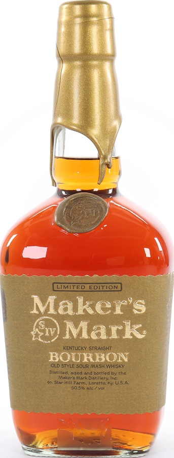 Maker's Mark Gold Wax Limited Edition American Oak Barrels Export 50.5% 750ml