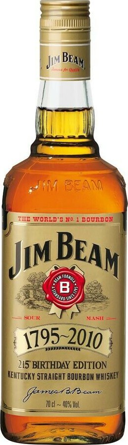 Jim Beam 1795 2010 215th Birthday Edition Kentucky Straight Bourbon Whisky 40% 700ml