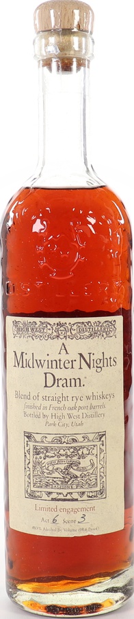 High West A Midwinter Nights Dram Act 6 Scene 3 49.3% 750ml