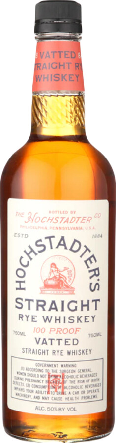 Hochstadter's 4yo Vatted Straight Rye Whisky New American Oak Barrels 50% 750ml