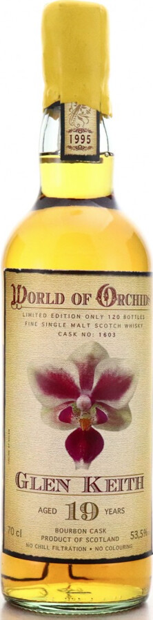Glen Keith 1995 JW World of Orchids Bourbon Cask #1603 53.5% 700ml