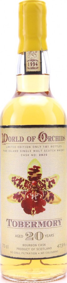Tobermory 1994 JW World of Orchids Bourbon Cask #0820 47.9% 700ml