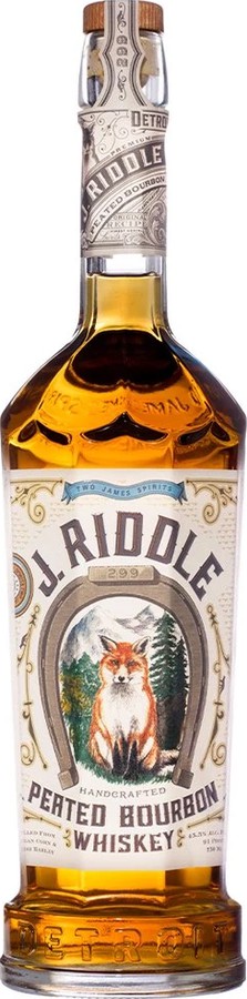 Two James J. Riddle Peated Bourbon Whisky 45.5% 750ml