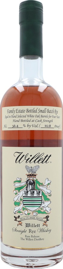 Willett 4yo Family Estate Bottled Single Barrel Rye 15A 55% 750ml