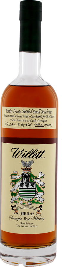 Willett 2yo Family Estate Bottled Small Batch Rye 54.2% 700ml