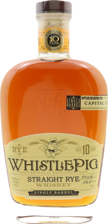 WhistlePig 10yo Straight Rye Whisky Single Barrel ABC Wines and Spirits 57.9% 750ml