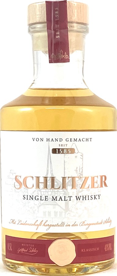 Schlitzer Single Malt Whisky klassisch ex-Bourbon American white oak 43% 500ml