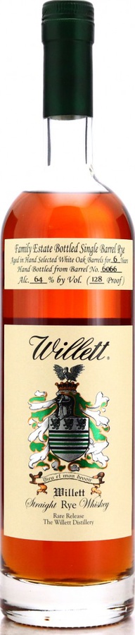 Willett 6yo Family Estate Bottled Single Barrel Rye #122 58.2% 750ml