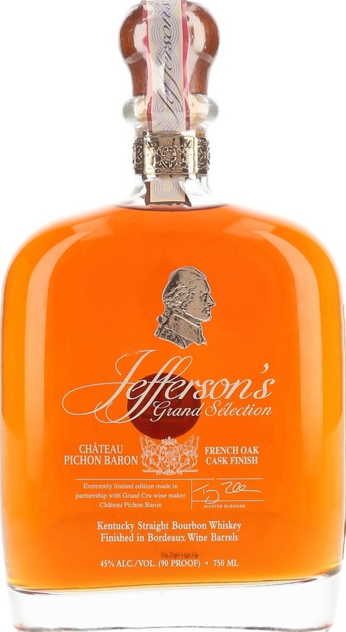 Jefferson's Grand Selection Chateau Pichon Baron Cask Finish Kentucky Straight Bourbon Whisky 45% 750ml