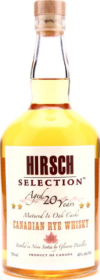 Glenora Hirsch Selection Canadian Rye Whisky Oak Casks 43% 750ml