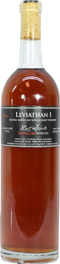 Lost Spirits Leviathan I American Peated Single Malt 3yo Harvest Cabernet Cask 52% 750ml