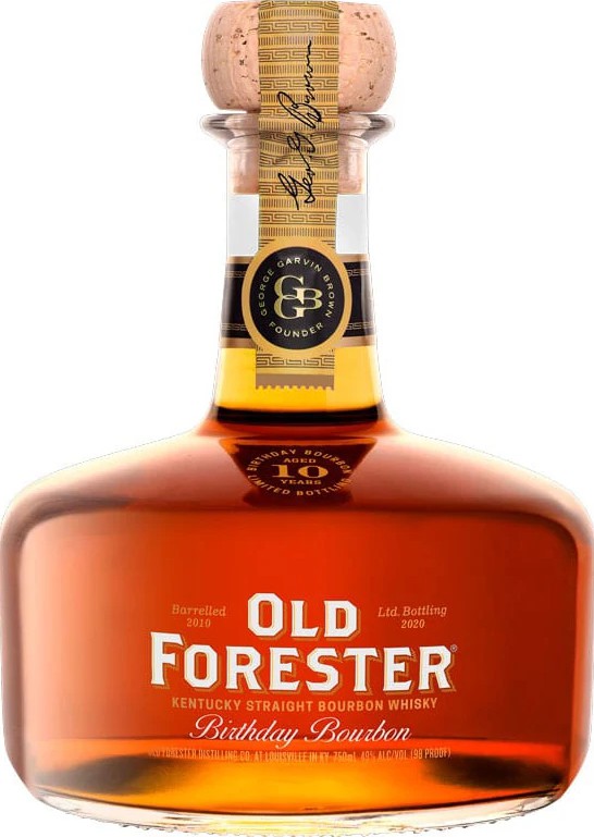Old Forester 2010 Birthday Bourbon 10yo Oak Casks George Garvin Brown Founder 49% 750ml