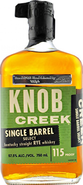 Knob Creek Single Barrel Select Kentucky Straight Rye Whisky Charred New American Oak #5851 K&L Wine Merchants Exclusive 57.5% 750ml