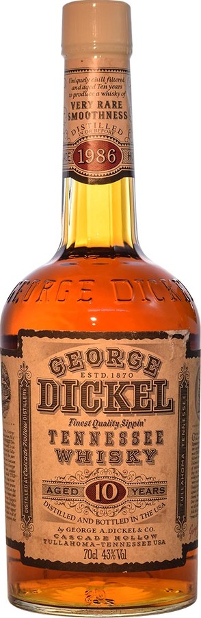 George Dickel 10yo New American Oak Barrel 43% 700ml