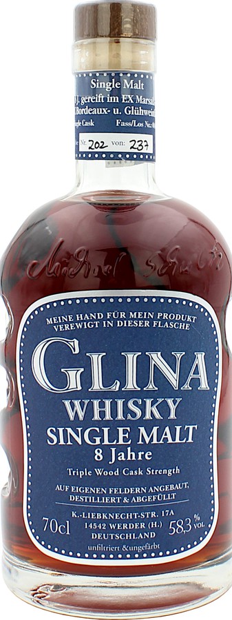 Glina Whisky 8yo Triple Wood Cask Strength 58.1% 700ml
