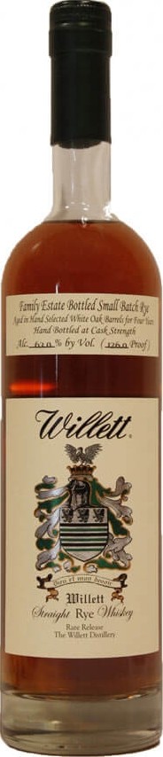 Willett 4yo Family Estate Bottled Single Barrel Rye 18A 55% 750ml