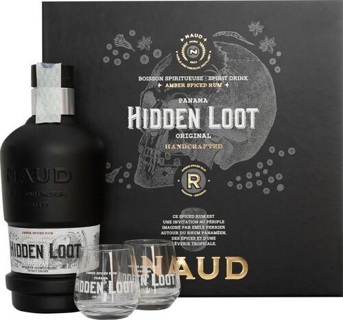 Famille Naud Hidden Loot Original Giftbox With Glasses 40% 700ml