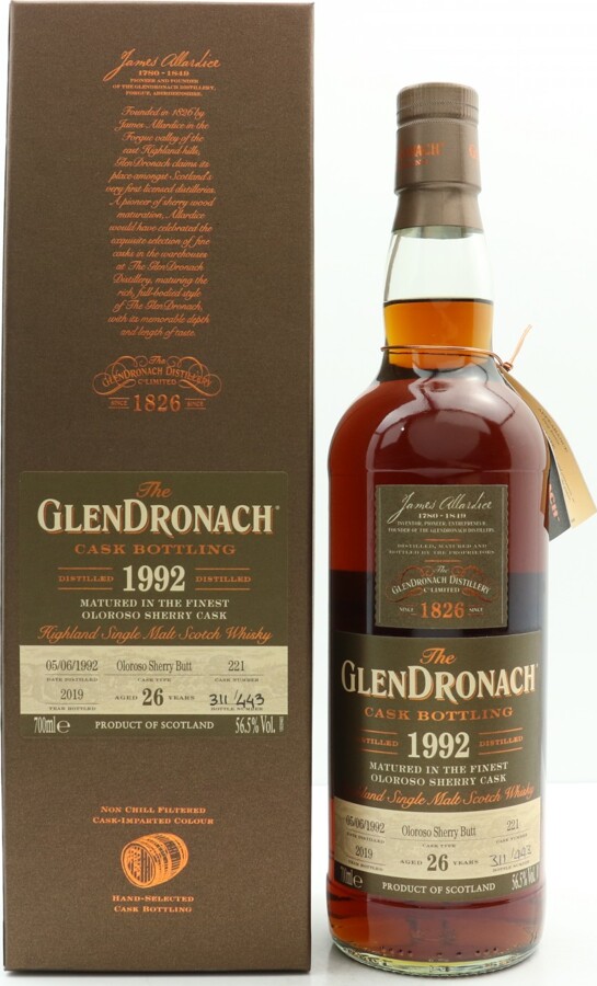 Glendronach 1992 Single Cask Oloroso Sherry Butt 26yo 51.8% 700ml