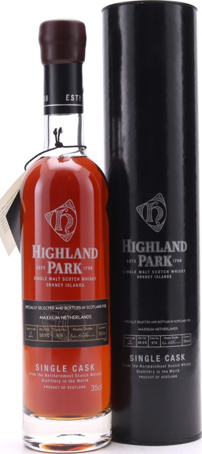 Highland Park 12yo Single Cask #974 Maxxium Netherlands 58.9% 350ml