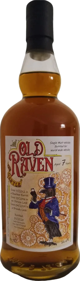 Old Raven 2012 The Gentle Bourbon Oloroso Brandy World Wide Whisky 54.4% 700ml