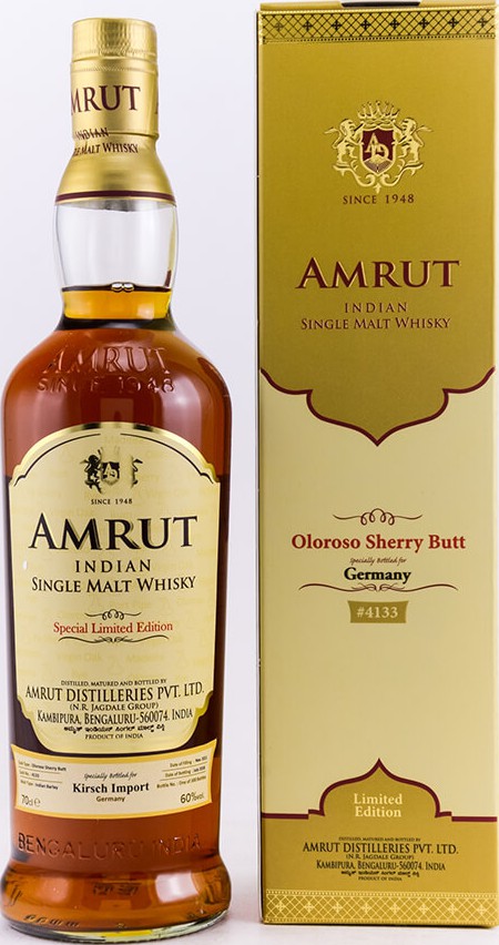Amrut 2011 Special Limited Edition Oloroso Sherry Butt #4133 Kirsch Import 60% 700ml