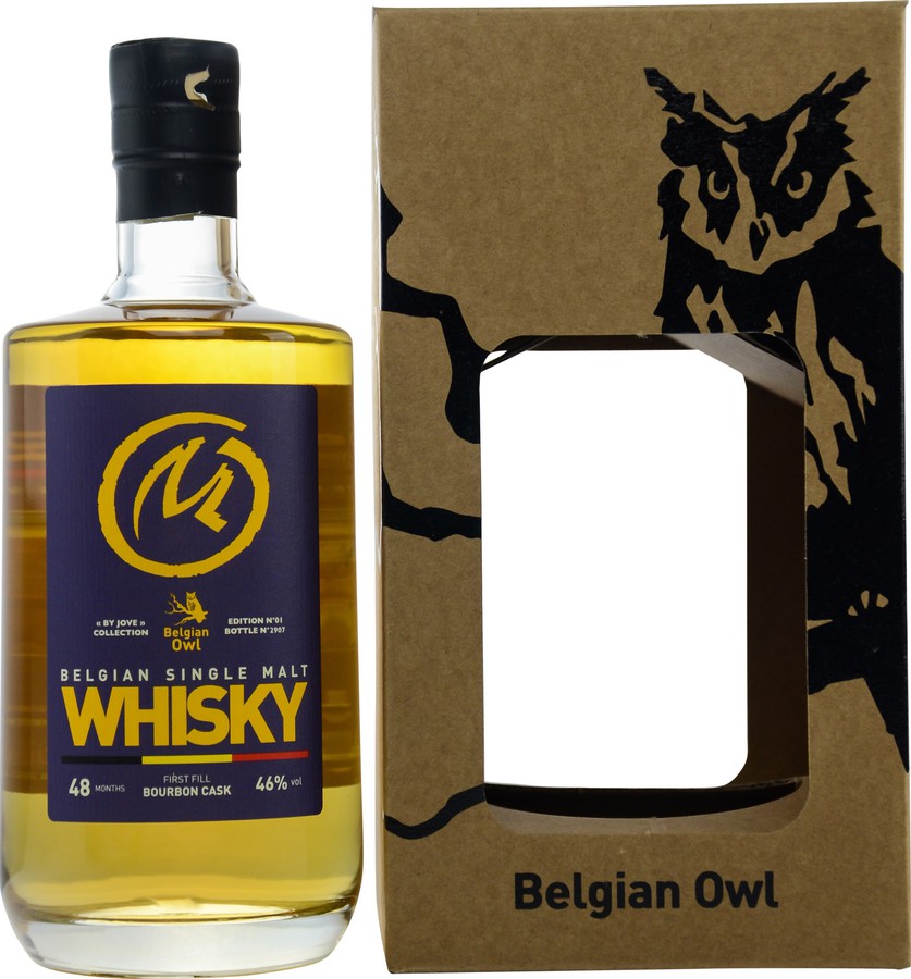 The Belgian Owl 48 months By Jove Collection Edition #01 1st Fill Bourbon Barrel Editions Blake & Mortimer 46% 500ml