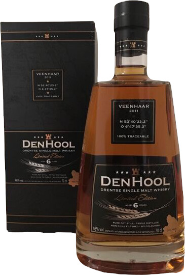 DenHool Veenhaar 2010 Drentse Single Malt Whisky 6yo 46% 700ml