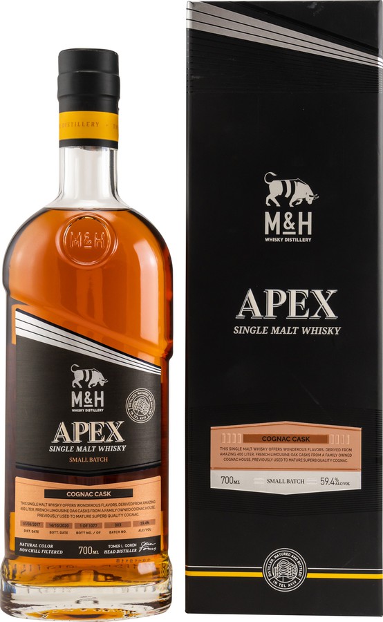 M&H 2017 APEX Cognac Cask Batch 003 59.4% 700ml